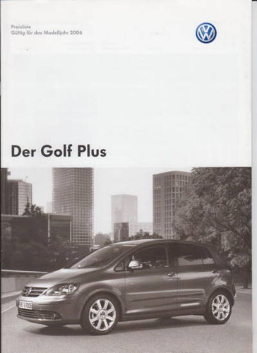VW Golf Plus Preisliste April 2005 -5157