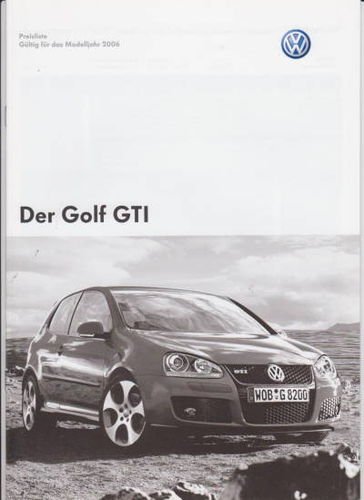 VW Golf GTI Preisliste April 2005 -5149
