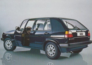 VW Golf Postkarte