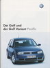 VW Golf Pacific + Variant Autoprospekt 1 - 2003