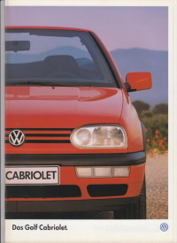 VW Golf Cabriolet Prospekt  Juli 1995 Archiv