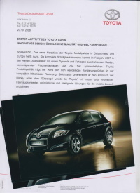 Toyota Auris Pressebericht 10 -  2006 5560