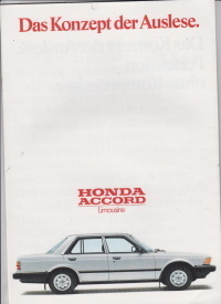 Autoprospekt Honda Accord Limousine