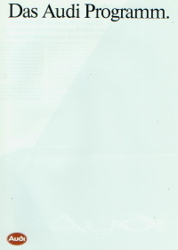 Audi Programm Prospekt brochure 1988- 5643