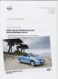 Nissan Micra C+C Pressebericht 2005 Rarität -5707