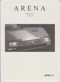 Opel Arena Preisliste April 1998 -5737
