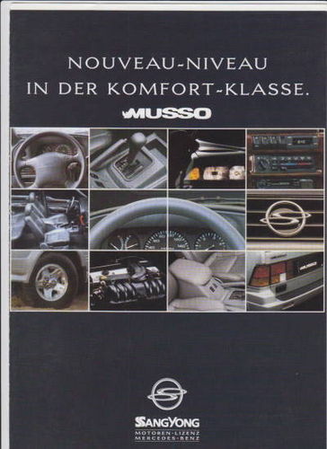 Ssangyong Musso Prospekt mit Preisliste 1997