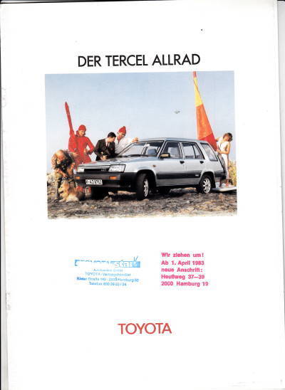 Toyota Tercel Allrad Verkaufsprospekt 1983 -5915