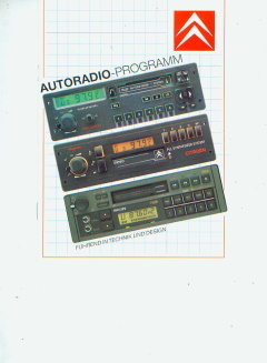 Citroen Autoradio Programm Prospekt 1987