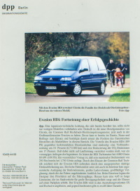 Citroen Evasion HDI Pressebericht 1999