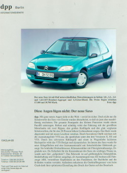 Citroen Saxo Pressebericht 1999 -6070