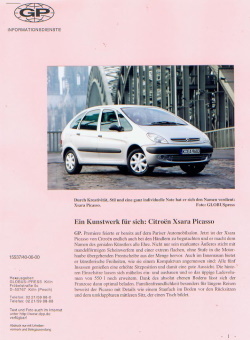 Citroen Xsara Picasso Presseinformation 2000 -6078