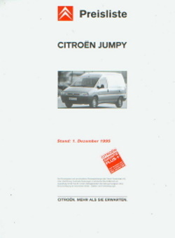 Citroen Jumpy Preisliste Dezember  1995