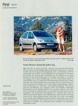 Citroen Xsara Picasso Presseinformation 1999 -6076