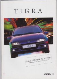 Opel Tigra Werbeprospekt Juli 1995 -6157