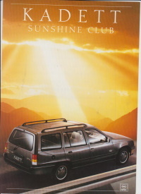 Opel Kadett E Caravan Sunshine Club Prospekt 1988