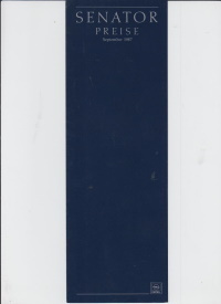 Opel Senator Preisliste 1987 -6186