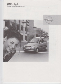 Opel Agila Preisliste Dezember 2002 - 6193