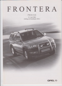 Opel Frontera Preisliste 2000 - 6195