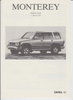 Opel Monterey Preisliste Oktober 1993