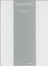 Opel Monterey Preisliste 1993 - 6198