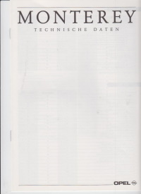 Opel Monterey Prospekt Technik Mai 1992