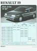 Renault 19 R19 Preisliste 1989 -6228