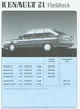 Renault 21 R21 Preisliste 11 - 1989 -6239