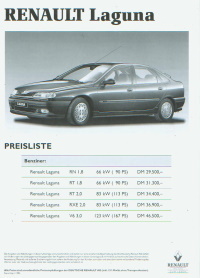 Renault Laguna Preisliste 1994 -6250