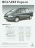 Renault Espace Preisliste Februar  1995