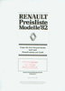 Renault Preisliste 11 - 1981 -6271