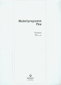 Renault PKW Programm Preisliste Februar 1999 -6282