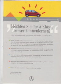 Mercedes Benz A-Klasse Prospekt 1997 -6426