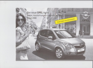 Opel Agila Preisliste Juli  2008 -6506