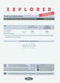 Ford Explorer Preisliste September 1999 - 6497