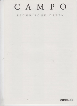 Opel Campo Prospekt Technik 1994 -6605