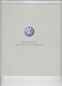 VW Phaeton - Preisliste 2002 -6672
