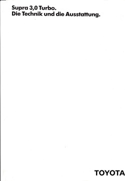 Toyota Supra 3,0 Turbo Prospekt Technik 1988 -6665