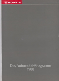 Honda PKW Programm Prospekt 1988