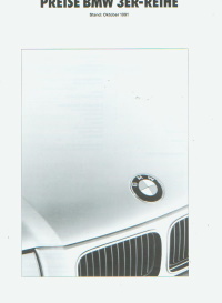 BMW 3er - Preisliste Oktober 1991 -6820