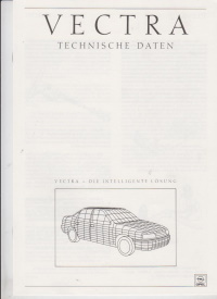 Opel Vectra Technikprospekt 1989 -6986