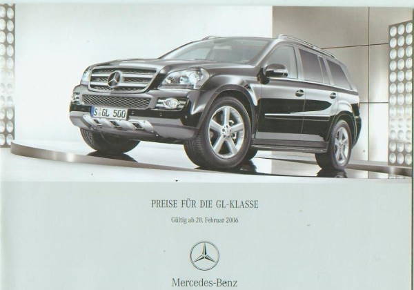 Mercedes GL - Klasse Preisliste 2 - 2006