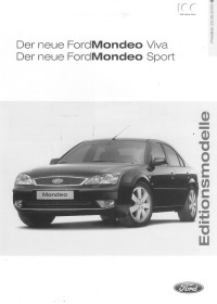 Ford Mondeo Viva / Sport Preisliste 28. Aug 2003