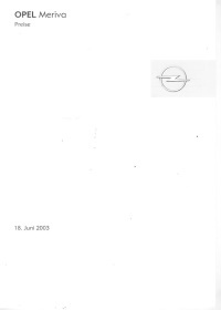 Opel Meriva Preisliste 18. Juni 2003