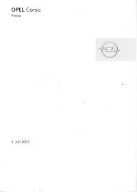 Preisliste Opel Corsa 3. Juli 2003