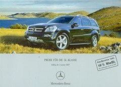 Mercedes GL Klasse Preisliste 1. Januar 2007