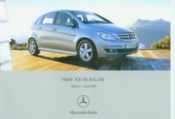 Mercedes B-Klasse - Preisliste 1. August 2006