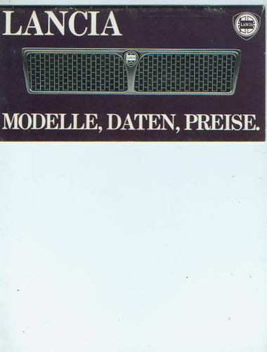Lancia Programm Prospekt Technik Preise 1981 -7162