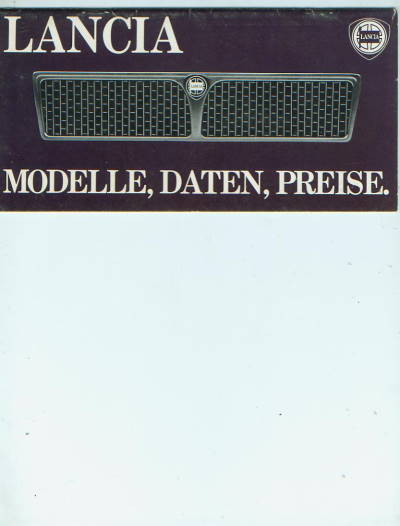 Lancia Programm Prospekt Technik Preise 1981 -7162