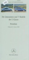 Mercedes E-Klasse Preisliste 31. Januar 2000